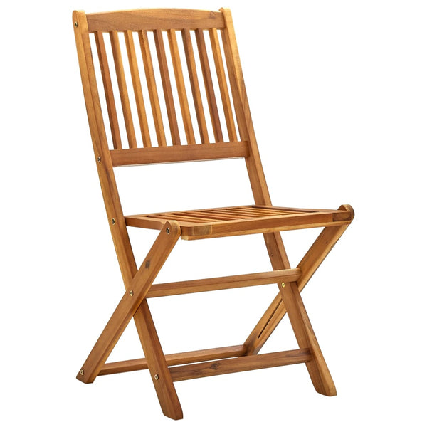 Patio Chairs Folding Outdoor Chairs 4 Pcs Solid Acacia Wood