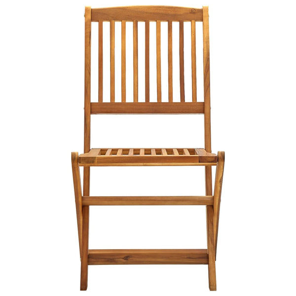 Patio Chairs Folding Outdoor Chairs 4 Pcs Solid Acacia Wood