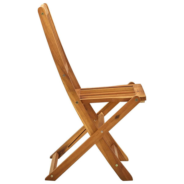 Patio Chairs Folding Outdoor Chairs 4 Pcs Solid Acacia Wood