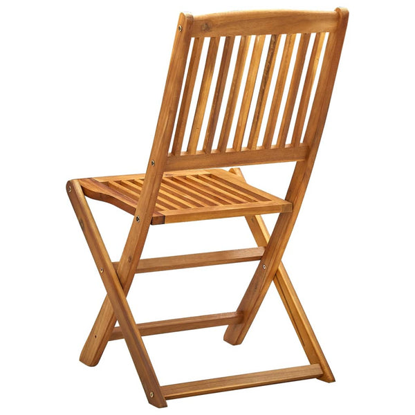 Patio Chairs Folding Outdoor Chairs 4 Pcs Solid Acacia Wood