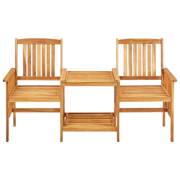 Patio Chairs Garden Chairs With Tea Table 159X61x92 Cm Solid Acacia Wood