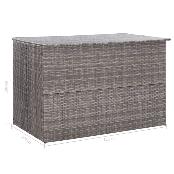 Storage Deck Boxes Garden Storage Box Grey 150X100x100 Cm Poly Rattan