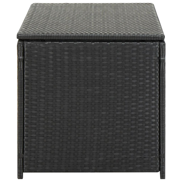 Storage Deck Boxes Garden Storage Box Poly Rattan 100X50x50 Cm Black