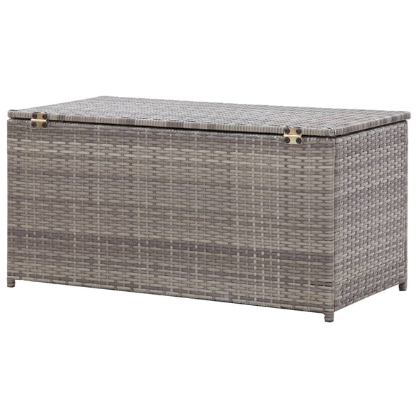 Storage Deck Boxes Garden Storage Box Poly Rattan 100X50x50 Cm Grey