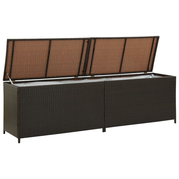 Storage Deck Boxes Garden Storage Box Poly Rattan 200X50x60 Cm