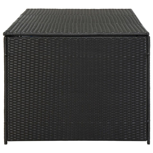 Storage Deck Boxes Garden Storage Box Poly Rattan 180X90x70 Cm Black