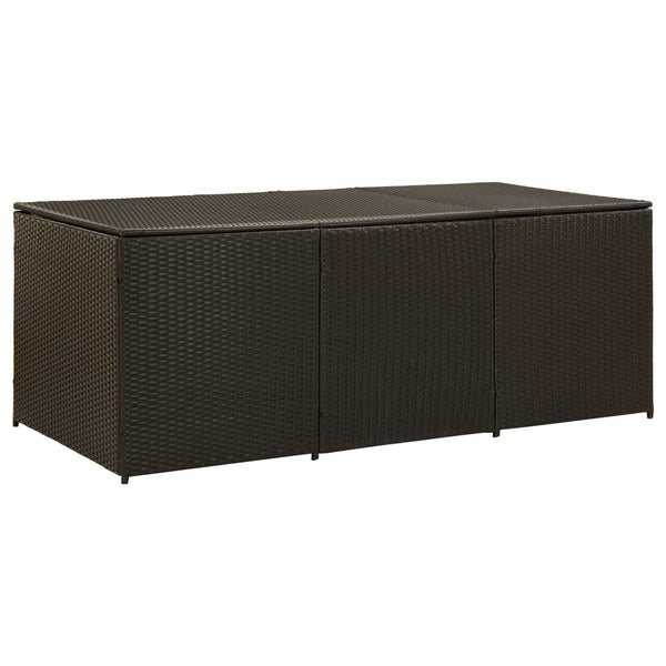 Storage Deck Boxes Garden Storage Box Poly Rattan 180X90x70 Cm