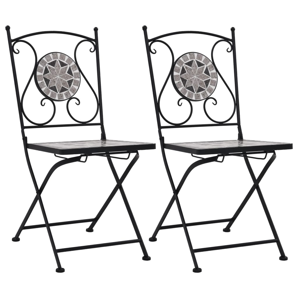 Patio Chairs Mosaic Bistro Chairs 2 Pcs