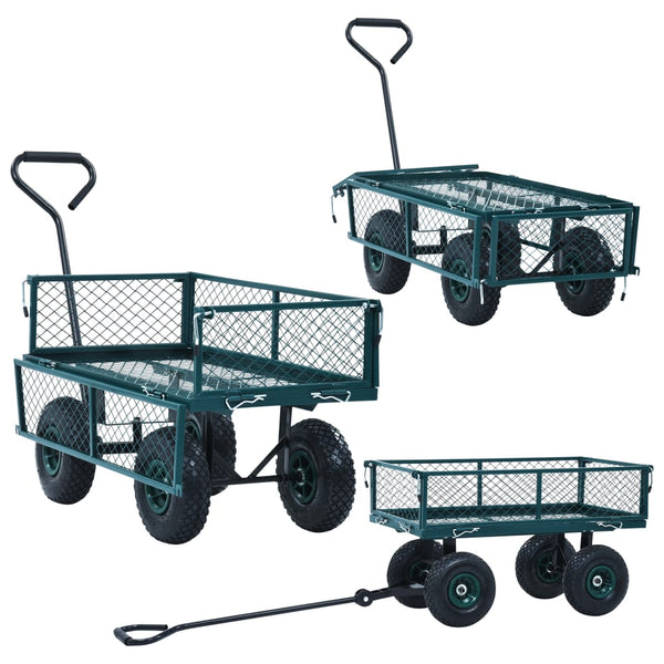 Wheelbarrows Carts Wagons Garden Hand Trolley Green 250 Kg