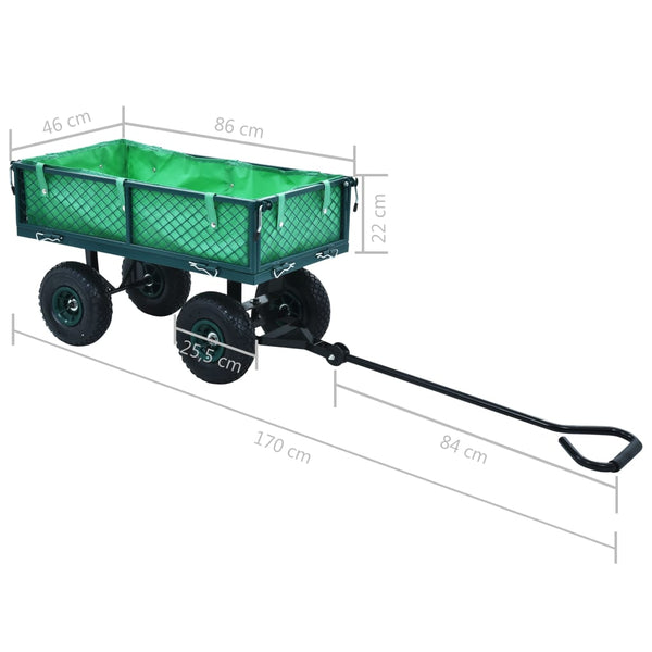 Wheelbarrows Carts Wagons Garden Hand Trolley Green 250 Kg