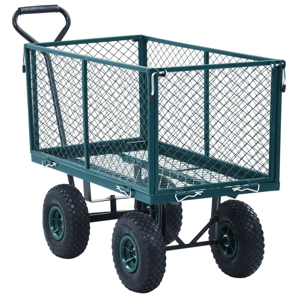 Wheelbarrows Carts Wagons Garden Hand Trolley Green 350 Kg