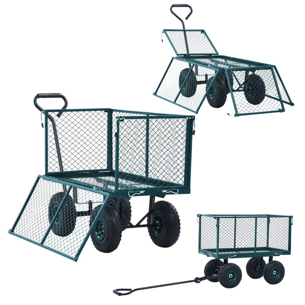 Wheelbarrows Carts Wagons Garden Hand Trolley Green 350 Kg