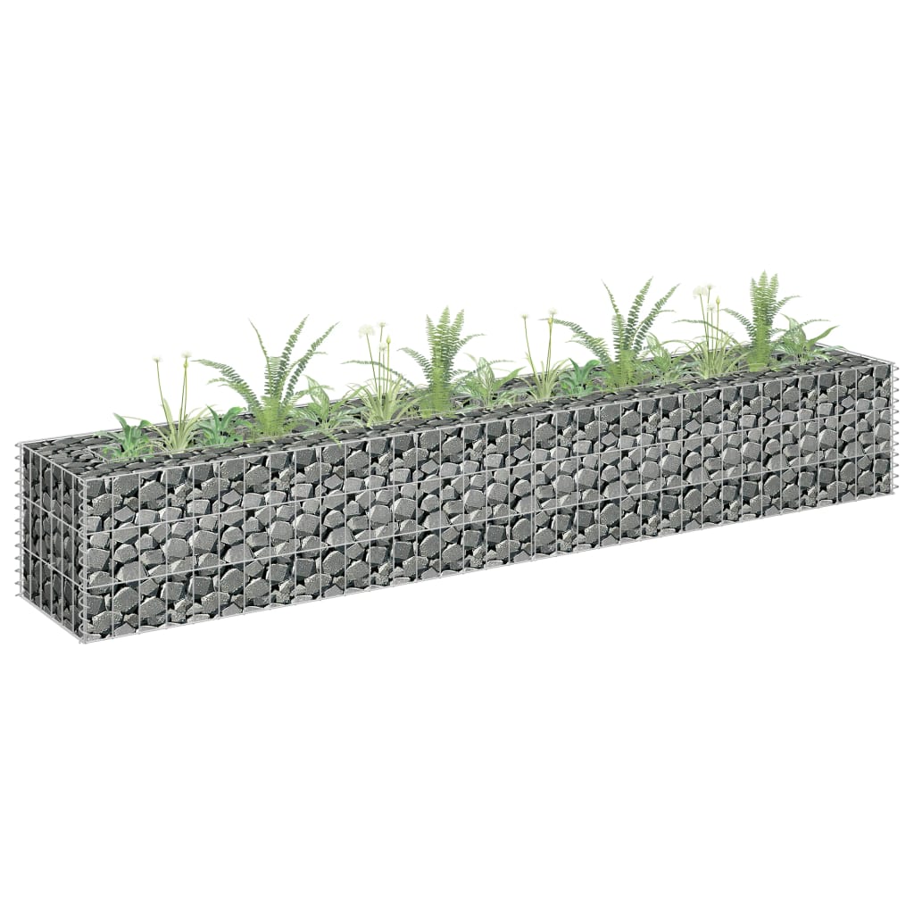 Raised Garden Beds Gabion Raised Bed Galvanised Steel 180X30x30 Cm