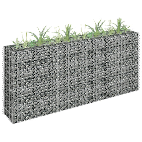 Raised Garden Beds Gabion Raised Bed Galvanised Steel 180X30x90 Cm