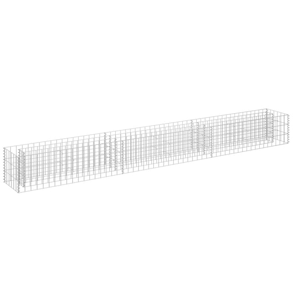 Raised Garden Beds Gabion Raised Bed Galvanised Steel 270X30x30 Cm