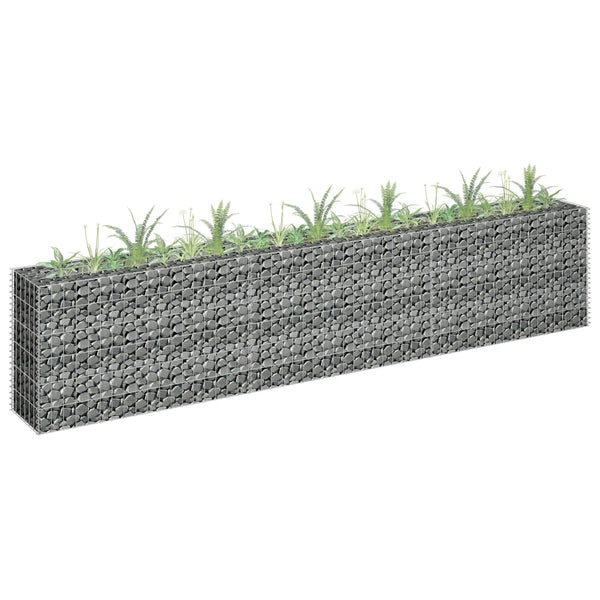 Raised Garden Beds Gabion Raised Bed Galvanised Steel 270X30x60 Cm