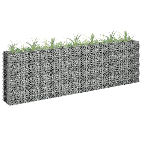 Raised Garden Beds Gabion Raised Bed Galvanised Steel 270X30x90 Cm