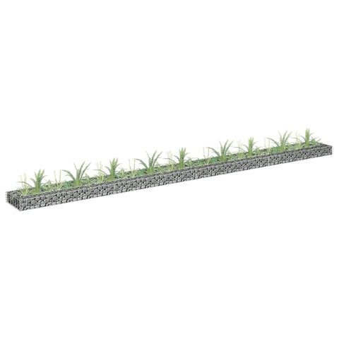 Raised Garden Beds Gabion Raised Bed Galvanised Steel 360X30x10 Cm