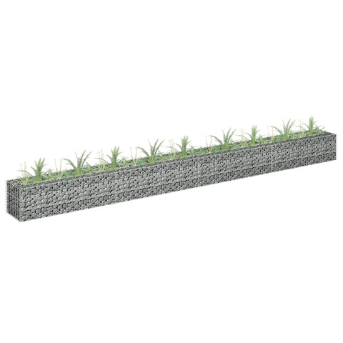 Raised Garden Beds Gabion Raised Bed Galvanised Steel 360X30x30 Cm