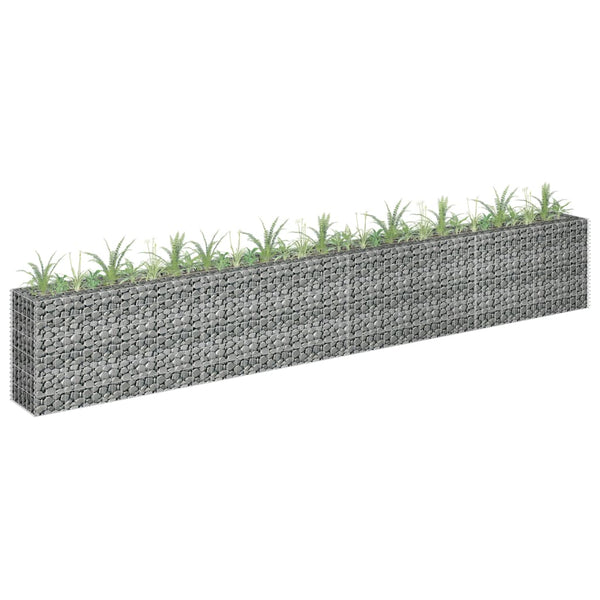 Raised Garden Beds Gabion Raised Bed Galvanised Steel 360X30x60 Cm