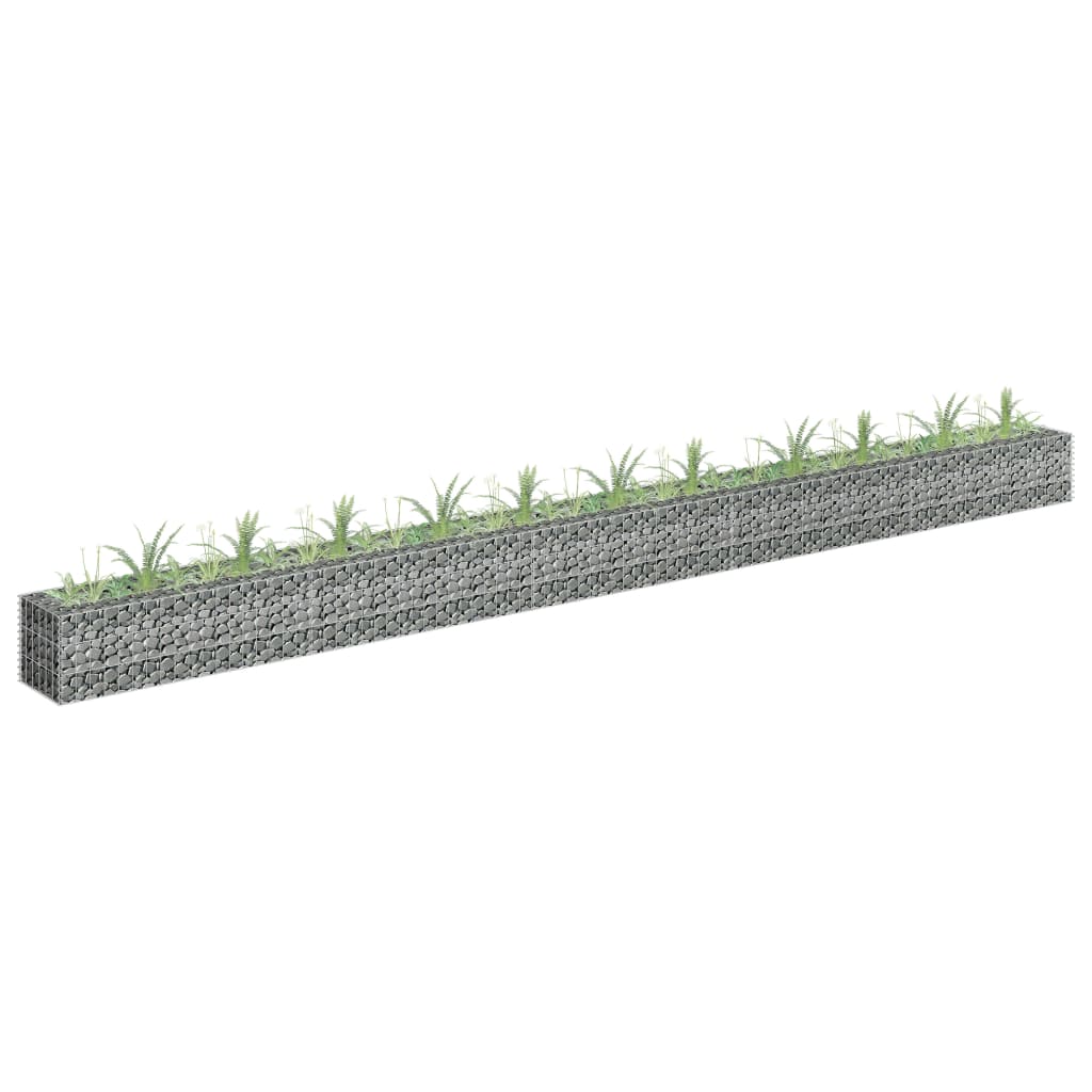 Raised Garden Beds Gabion Raised Bed Galvanised Steel 450X30x30 Cm