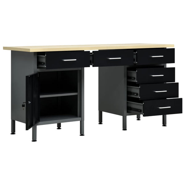 Work Benches Workbench Black 160X60x85 Cm Steel