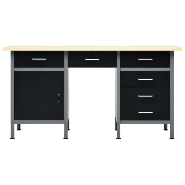 Work Benches Workbench Black 160X60x85 Cm Steel