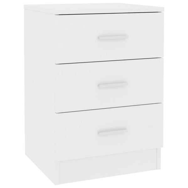 Bedside Tables Bedside Cabinets 2 Pcs White 38X35x56 Cm Engineered Wood