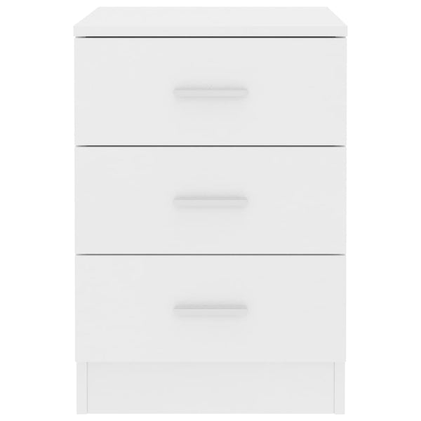 Bedside Tables Bedside Cabinets 2 Pcs White 38X35x56 Cm Engineered Wood