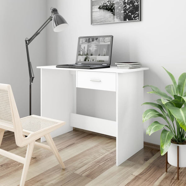 Home Office Desks Desk White 100X50x76 Cm Engineered Wood