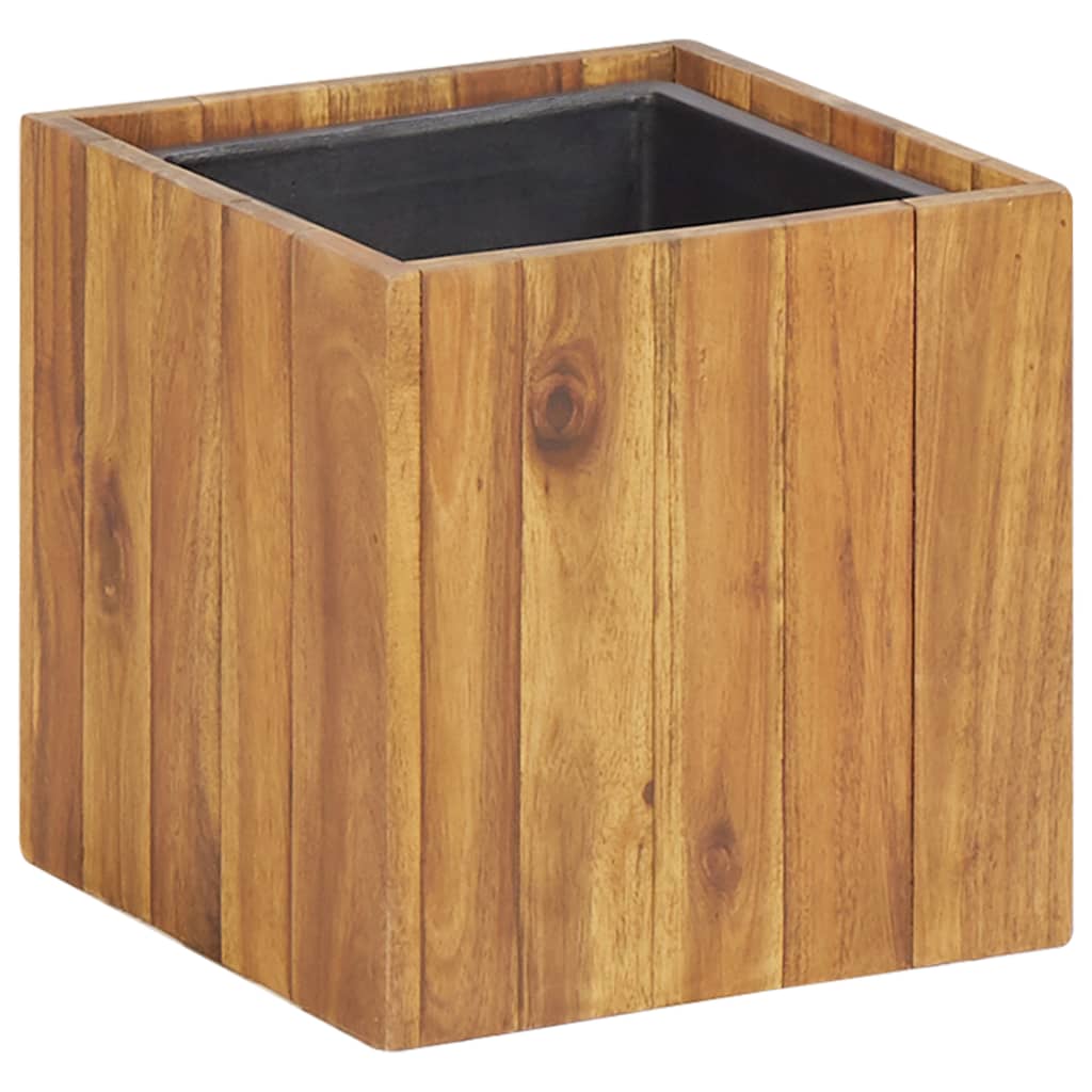 Garden Raised Bed Pot 24.5X24.5X25 Cm Solid Acacia Wood