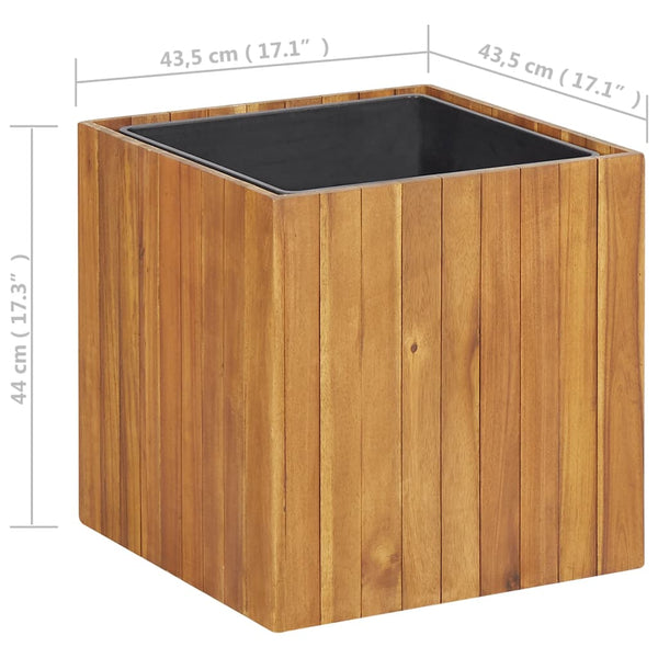 Garden Raised Bed Pot 43.5X43.5X44 Cm Solid Acacia Wood