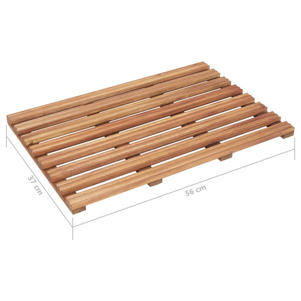 Bath Mats 2 Pcs Solid Acacia Wood 56X37 Cm