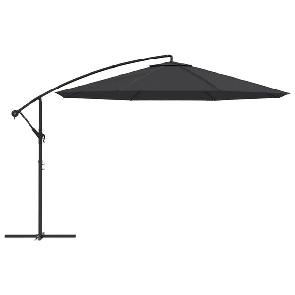 Patio Umbrellas Cantilever Umbrella With Aluminium Pole 350 Cm Black