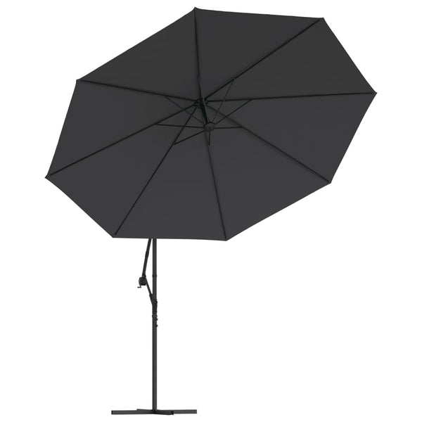 Patio Umbrellas Cantilever Umbrella With Aluminium Pole 350 Cm Black