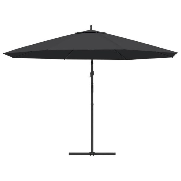 Patio Umbrellas Cantilever Umbrella With Aluminium Pole 350 Cm Black