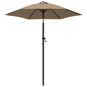 Patio Umbrellas Parasol Taupe 200X224 Cm Aluminium