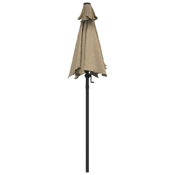 Patio Umbrellas Parasol Taupe 200X224 Cm Aluminium