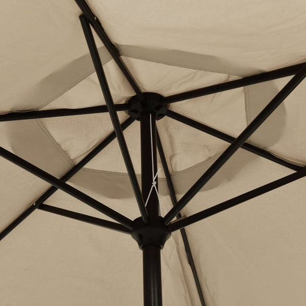 Patio Umbrellas Parasol Taupe 200X224 Cm Aluminium