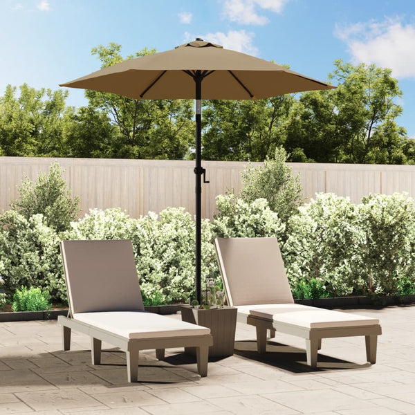 Patio Umbrellas Parasol Taupe 200X224 Cm Aluminium