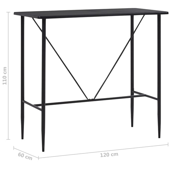 Bar Tables Bar Table Black 120X60x110 Cm Mdf