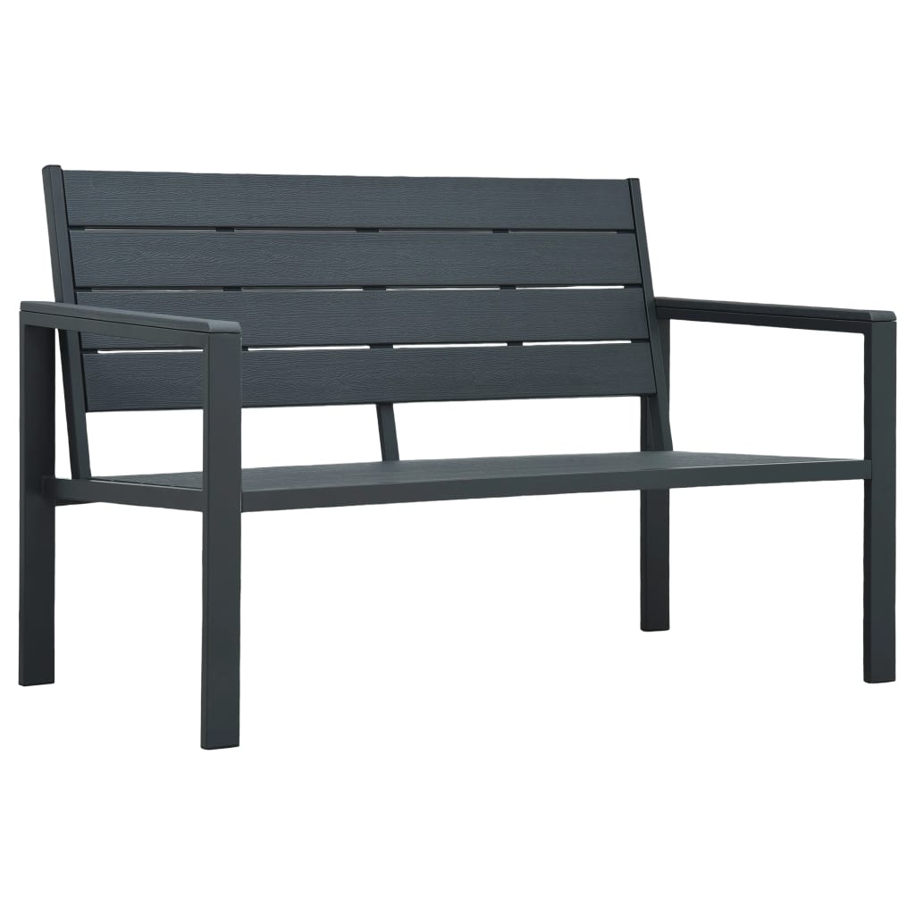 Patio Benches Garden Bench 120 Cm Hdpe Wood Look