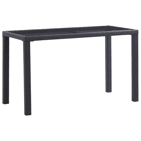 Patio & Garden Tables Garden Table Black 123X60x74 Cm Poly Rattan