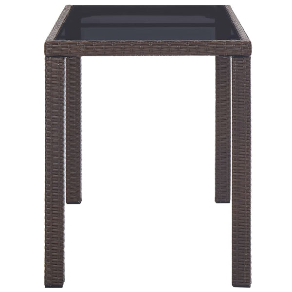 Patio & Garden Tables Garden Table Brown 123X60x74 Cm Poly Rattan