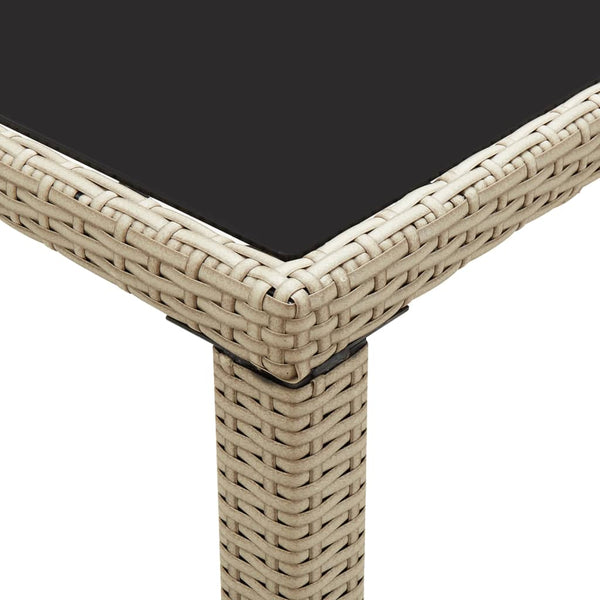 Patio & Garden Tables Garden Table Beige 123X60x74 Cm Poly Rattan