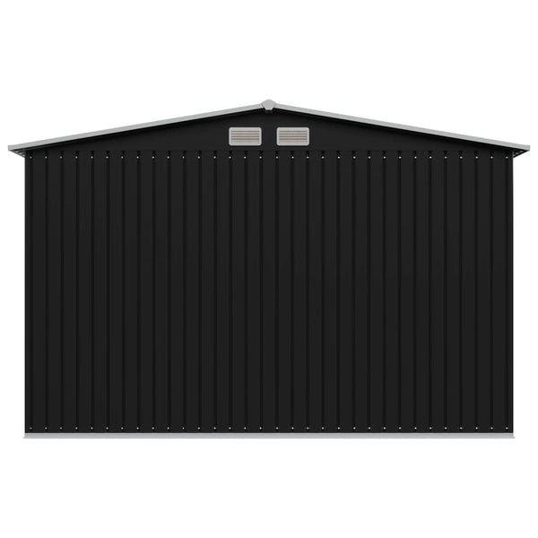 Sheds Summerhouses Carports Garden Storage Shed Anthracite Steel 257X205x178 Cm