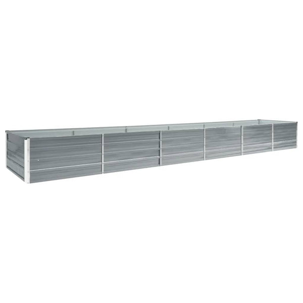 Garden Raised Bed Galvanised Steel 480X80x45 Cm Grey