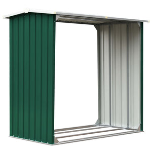 Sheds Summerhouses Carports Log Storage Shed Galvanised Steel 172X91x154 Cm Green