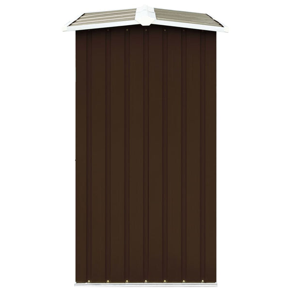 Sheds Summerhouses Carports Log Storage Shed Galvanised Steel 172X91x154 Cm Brown