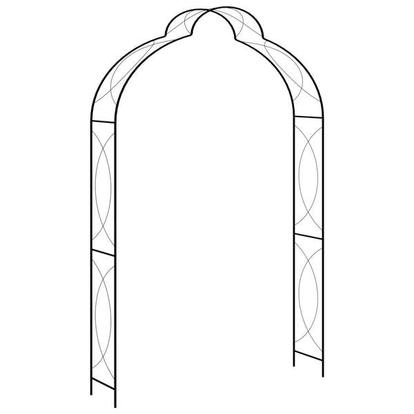 Garden Arches Garden Arch Black 150X34x240 Cm Iron